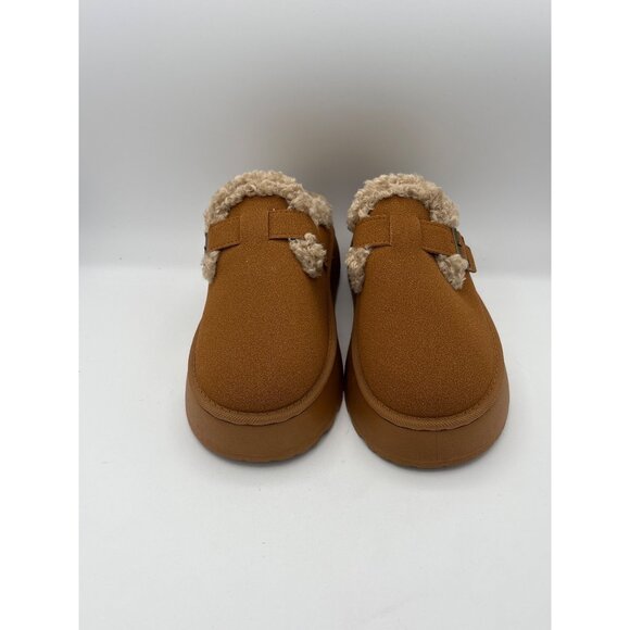 Women’s BERANMEY Size 9 Brown Thick-Soled Soft Slippers - Picture 1 of 5